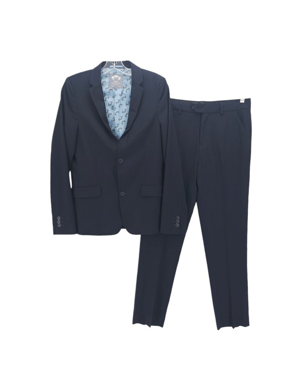 APPAMAN Classic Mod Suit Navy Blue Boys’ 2-Piece Blazer Pants Size 16